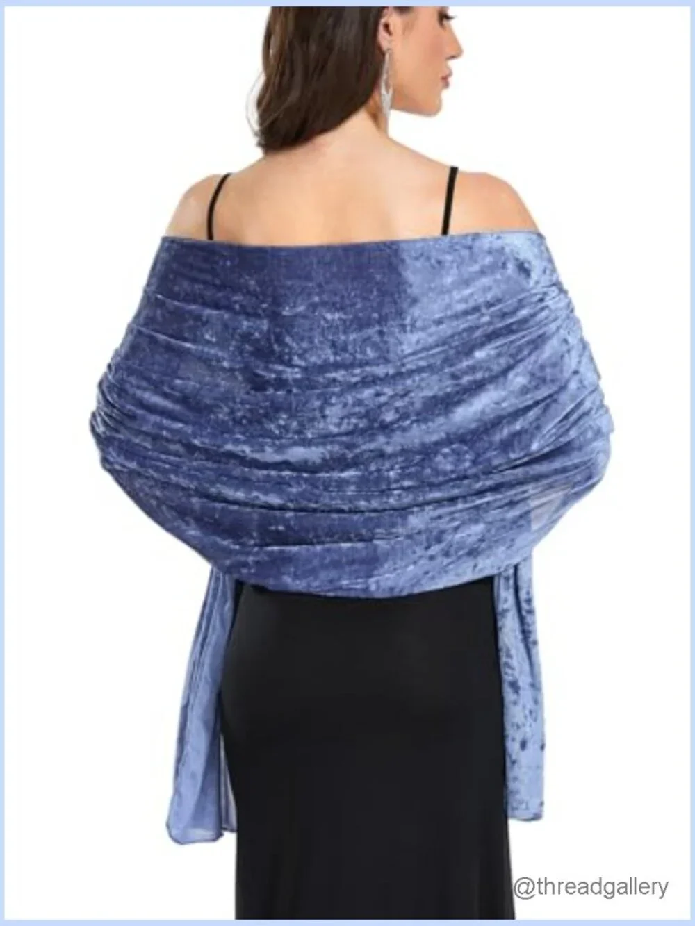 Knit Velvet Mesh Shawl Wrap for Evening Dresses Wedding Bridal Formal